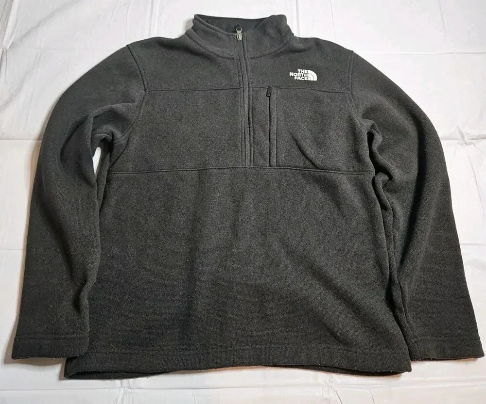 The North Face Gordon Lyons Men’s Medium Black 1/4 Zip Fleece Pullover
